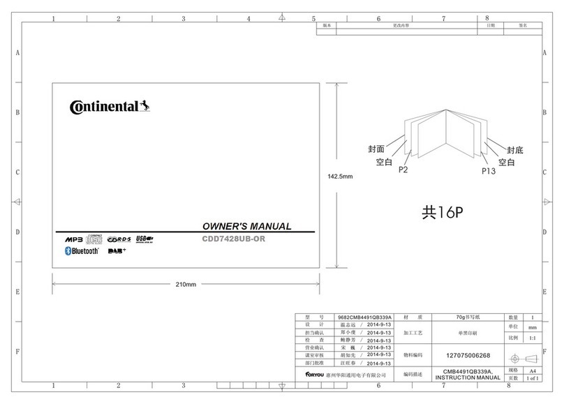 Continental Refrigerator CDD7428UB-OR User manual