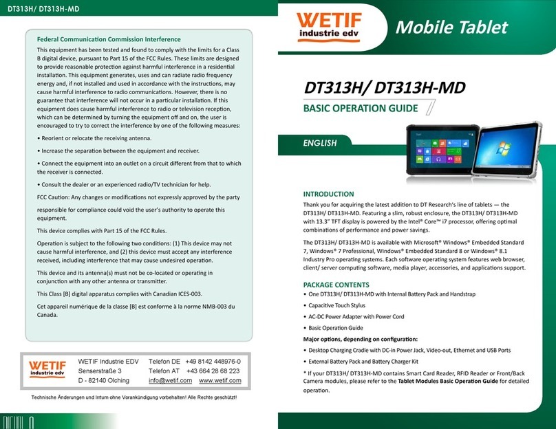 Wetif DT313H User manual Wetif DT313H User manual
