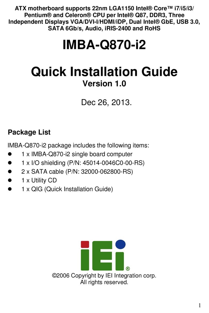 IEI Technology IMBA-Q870-i2 User manual