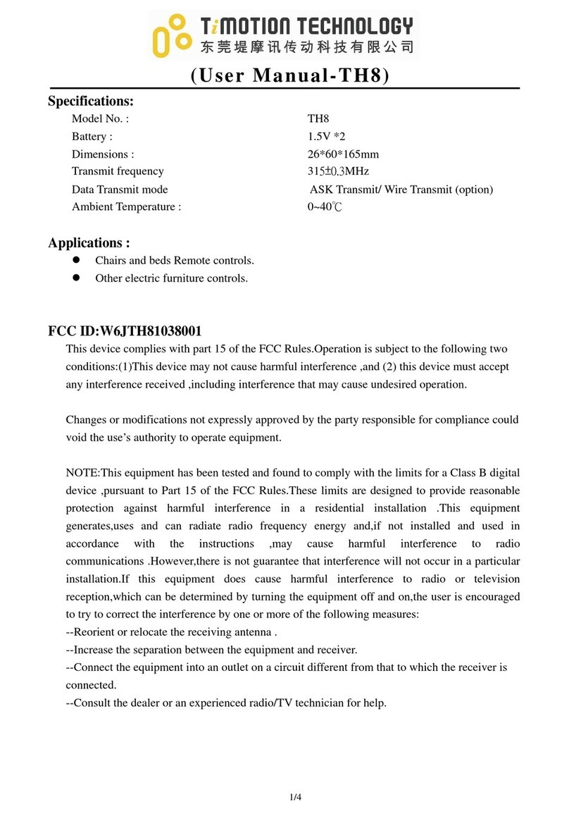 Timotion TH8 user manual