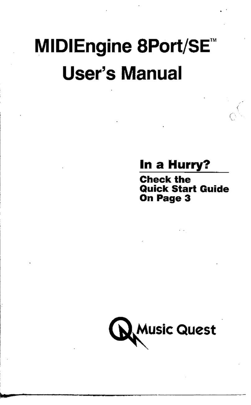 Music Quest MIDIEngine8Port/SE user manual