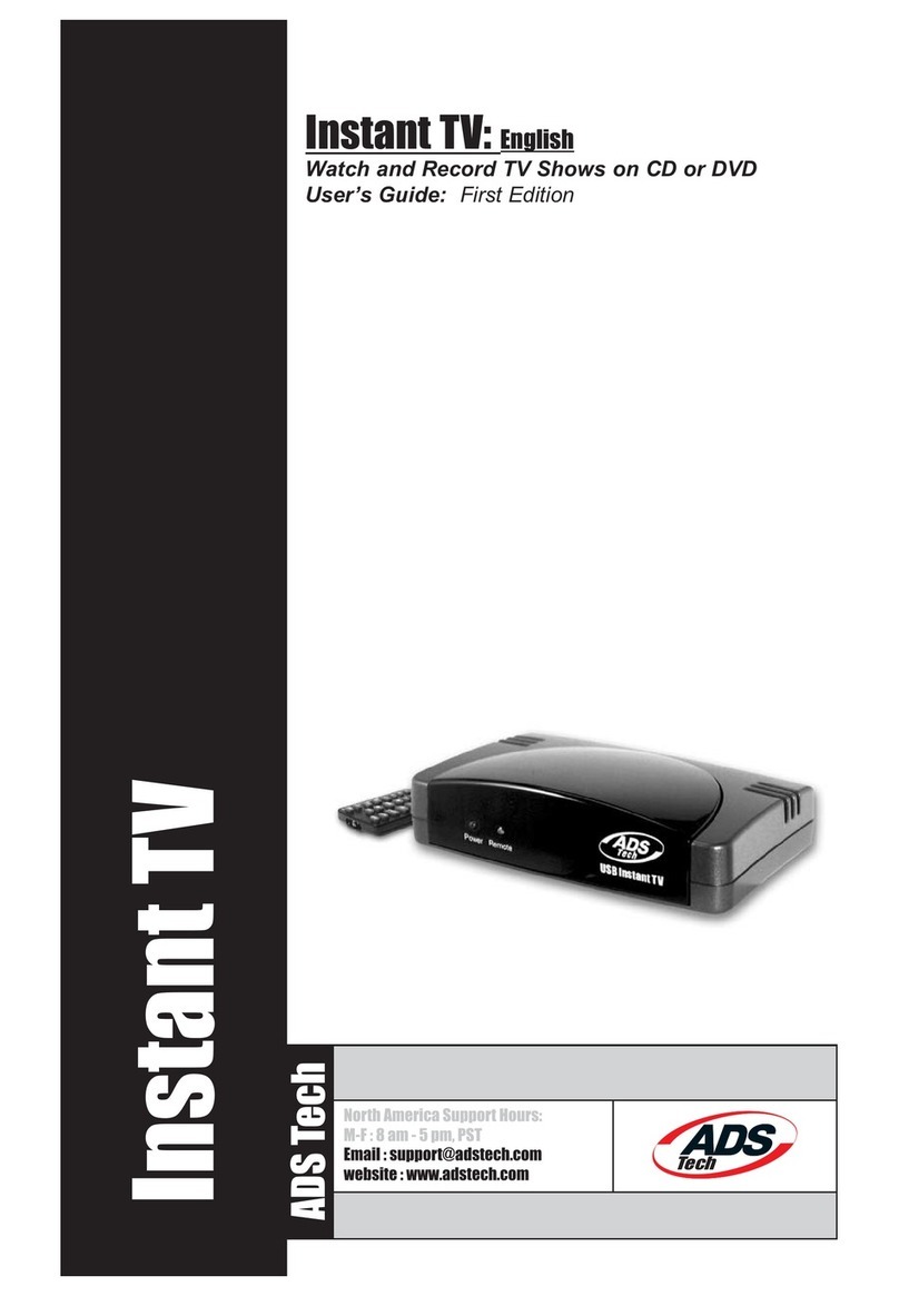 ADS Technologies USBAV-704 USB INSTANT TV user guide