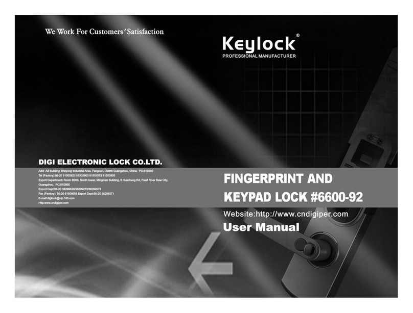 Digi Keylock 6600-92 User manual