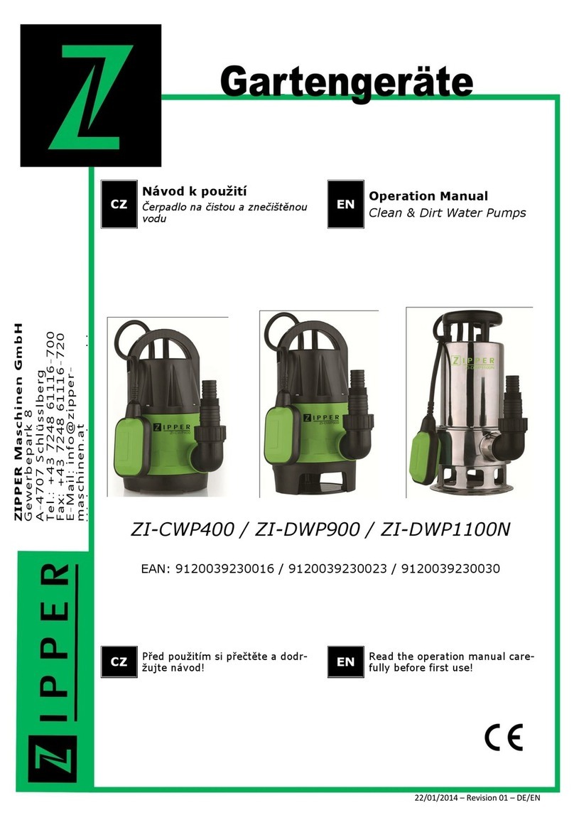 Zipper Mowers ZI-DWP900 Operation manual Zipper Mowers ZI-DWP900 Operation manual