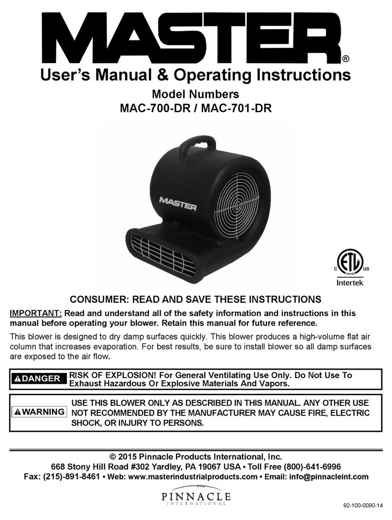 Master MAC-701-DR User's manual and operating instructions