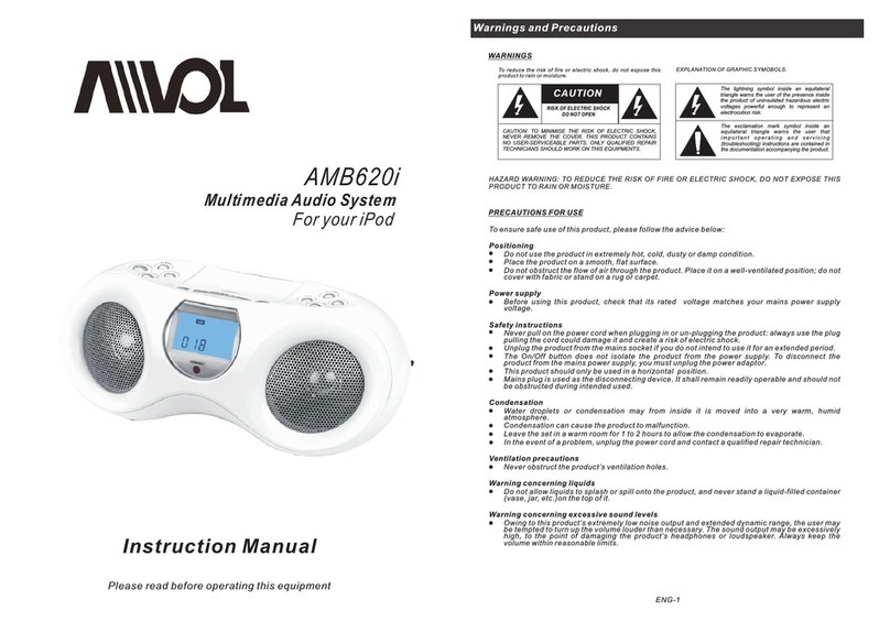 Avol AMB620i instruction manual