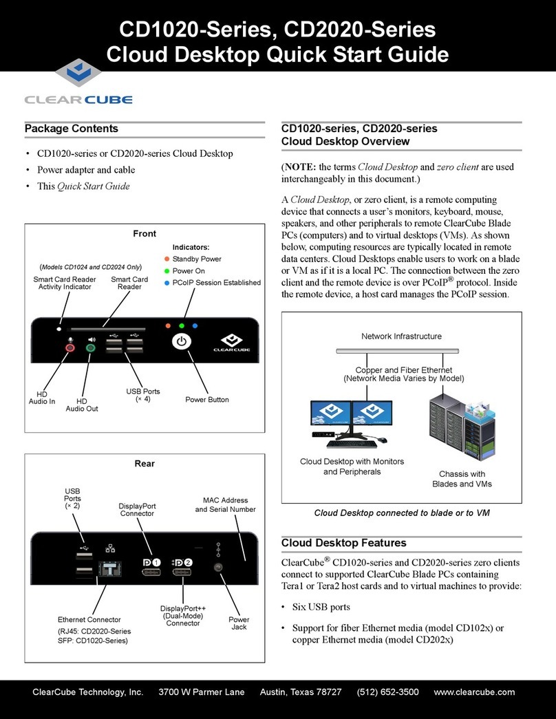ClearCube CD1020 Series User manual