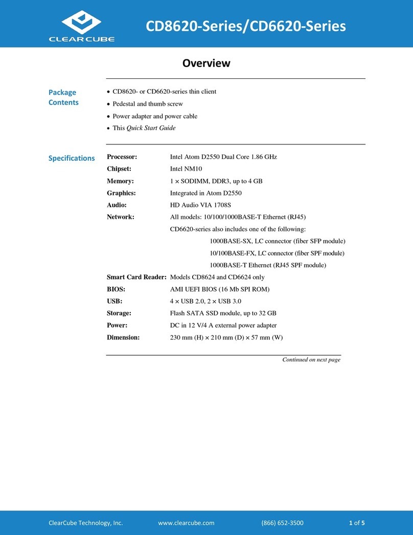 ClearCube CD8620 series User manual