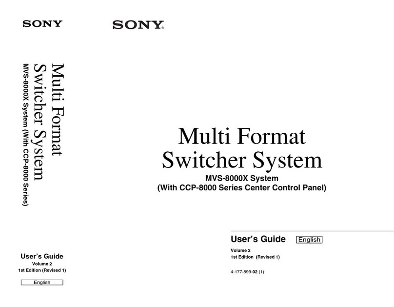 Sony MVS-8000X System User manual