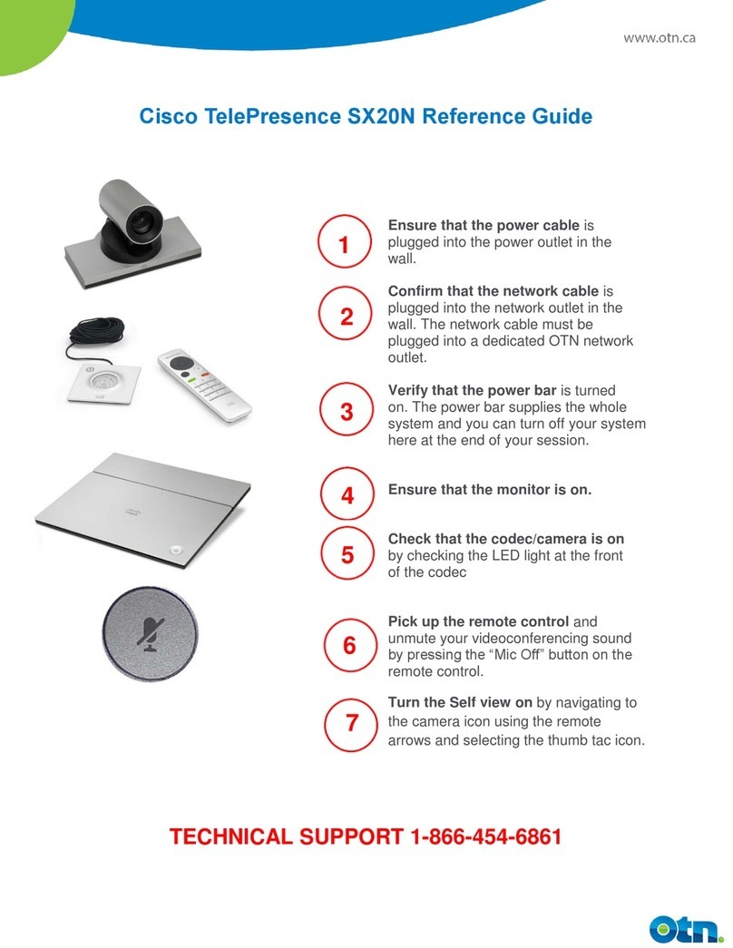 Cisco TelePresence SX20N reference guide