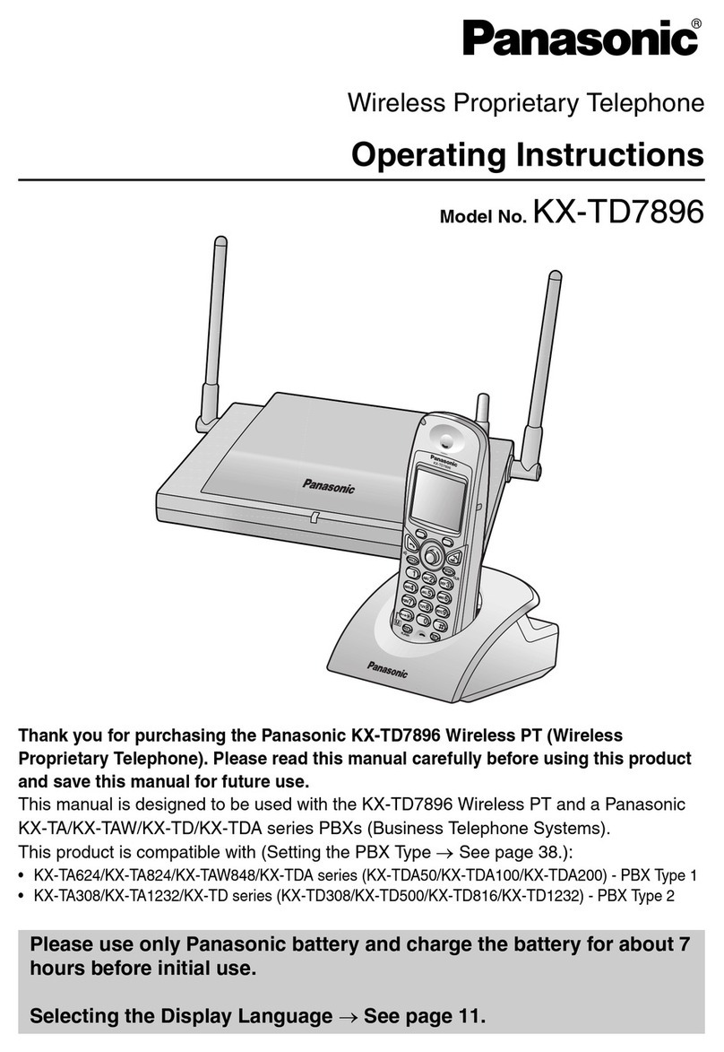 Panasonic KX-TD7896 - Wireless Digital Phone User manual