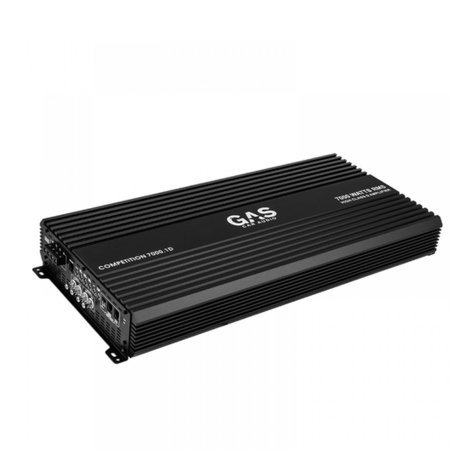 GAS Car Audio COMPETITION 7000.1D owner's manual