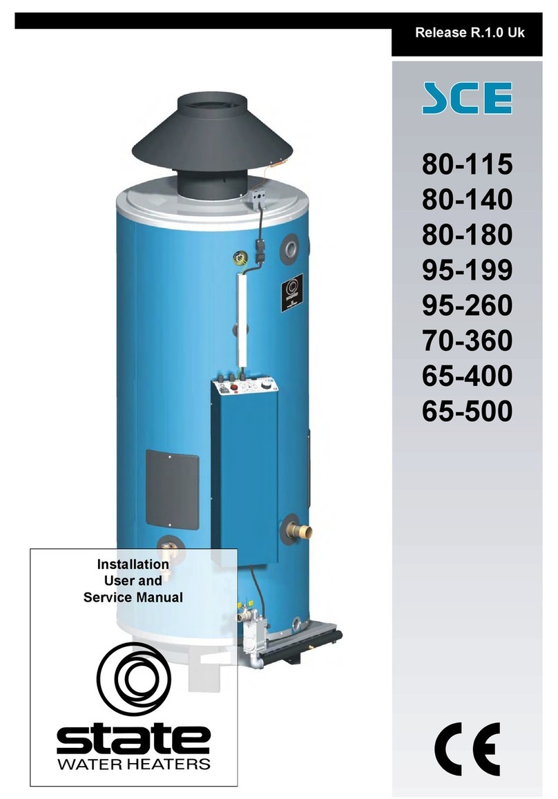 State Water Heaters SCE 80-115 Installation, user and service manual