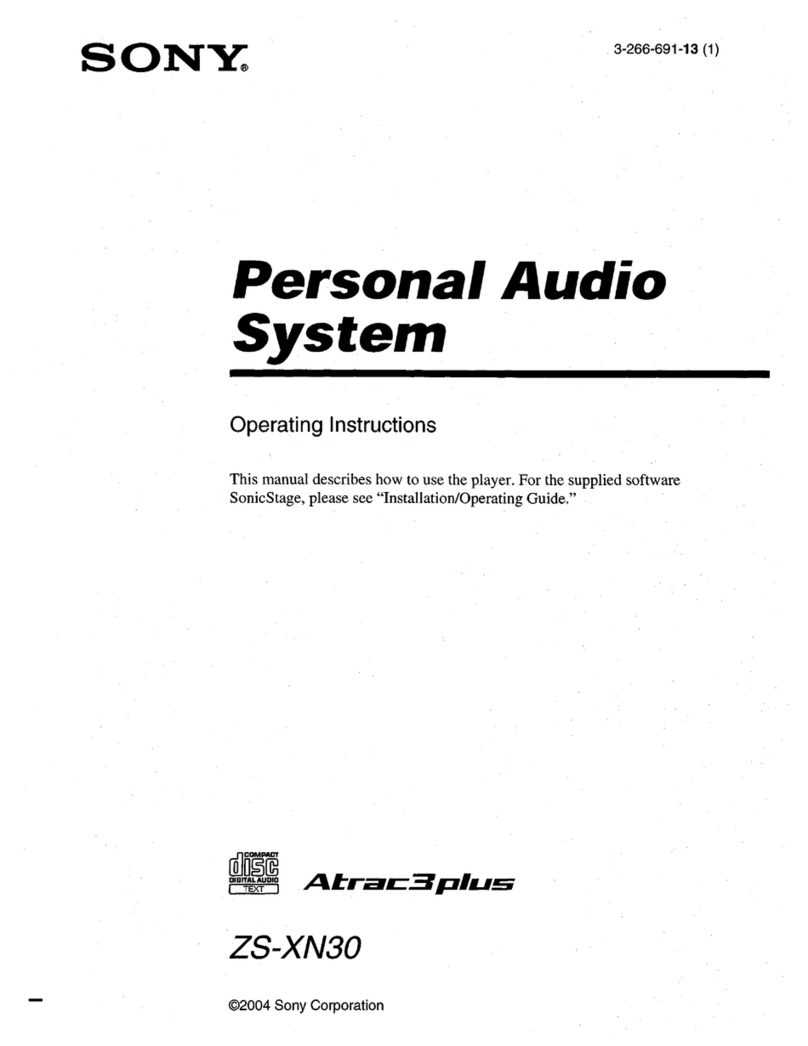 Sony ZS-XN30 - Cd Boombox operating instructions