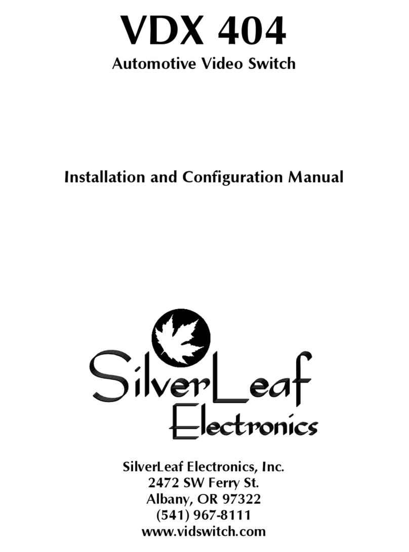 SilverLeaf Electronics VDX 404 Installation and configuration manual