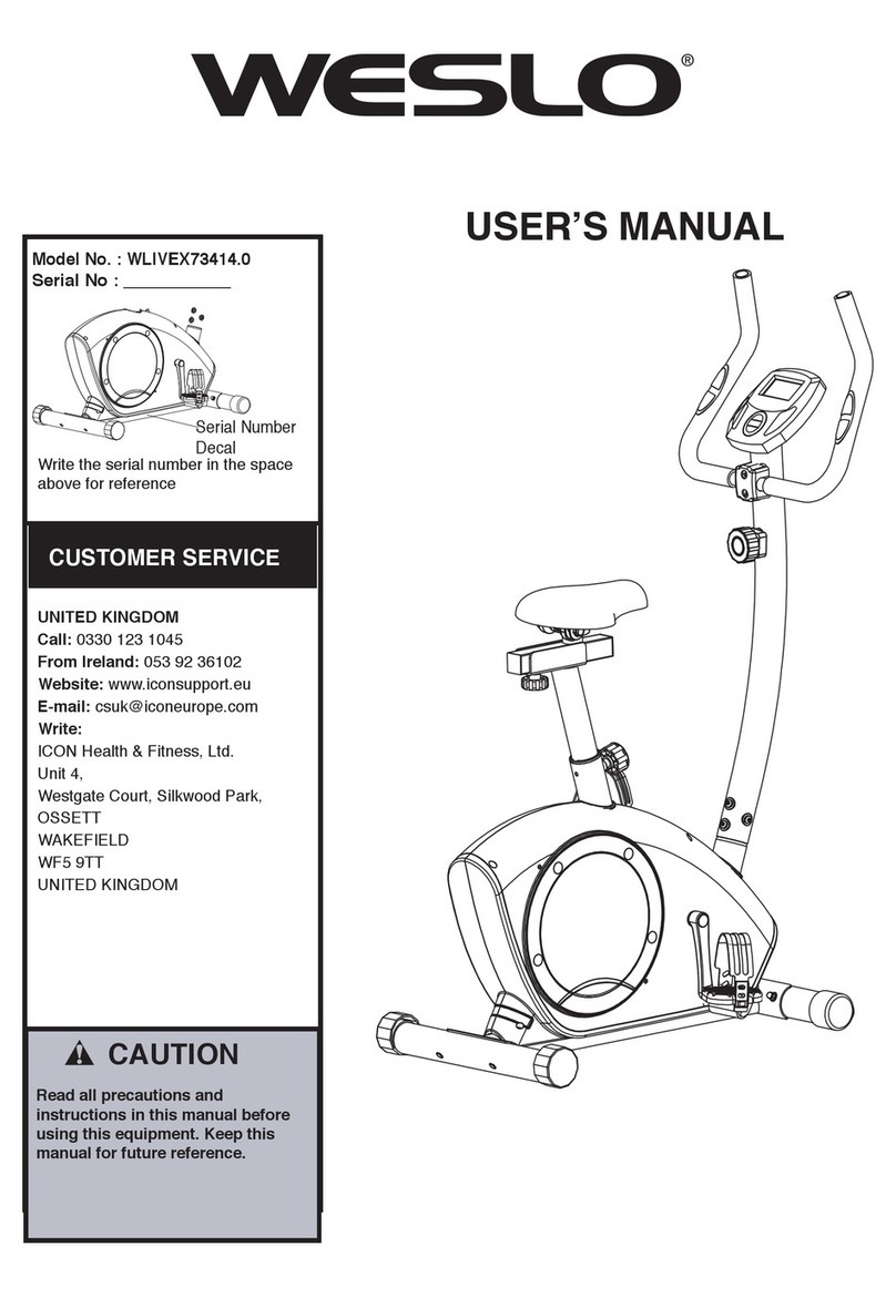 Weslo WLIVEX73414.0 User manual