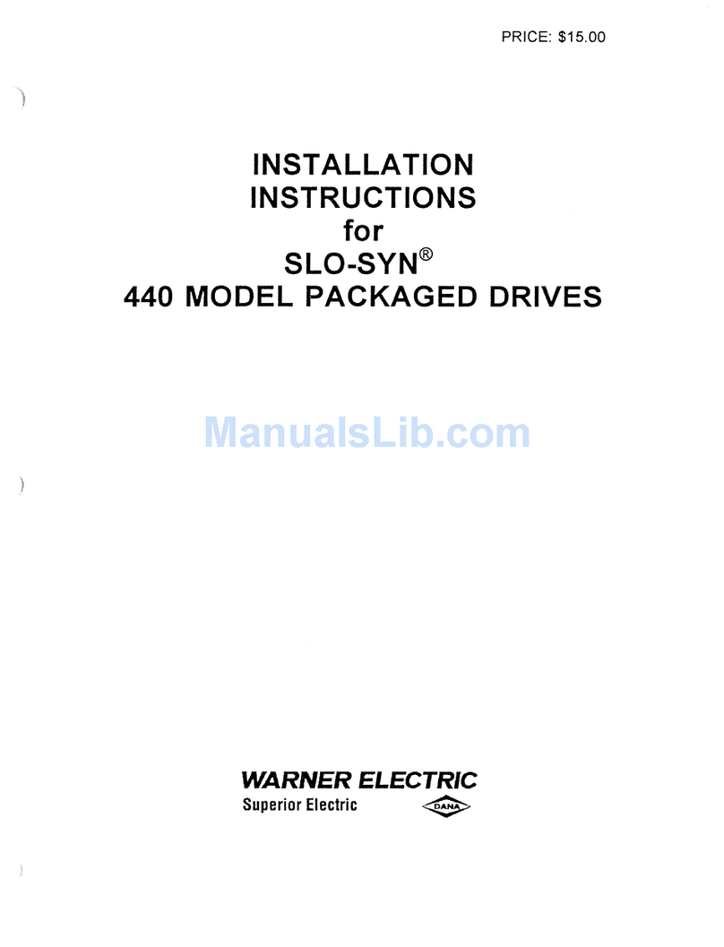 Warner Electric slo-syn 440 User manual