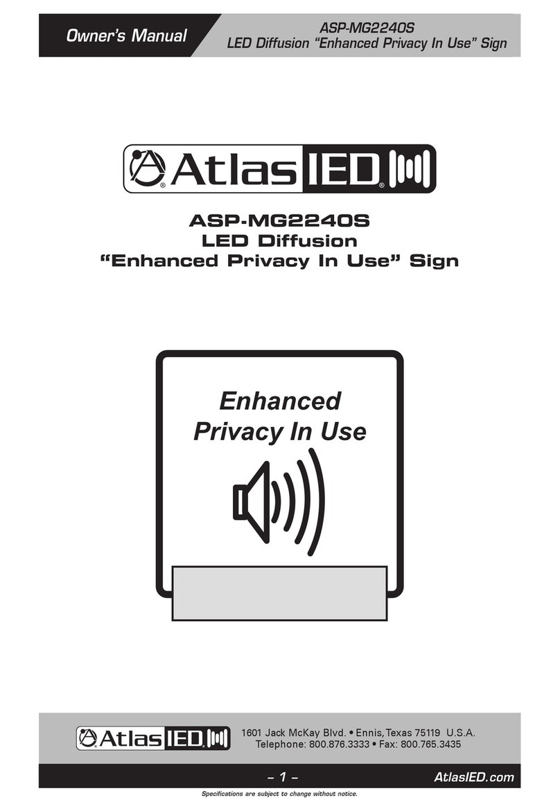 Atlas IED ASP-MG2240S owner's manual