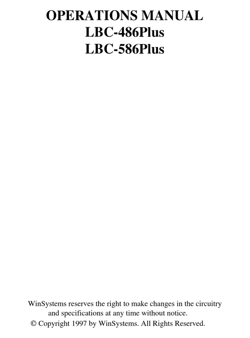 WinSystems LBC- 486Plus Operation manual