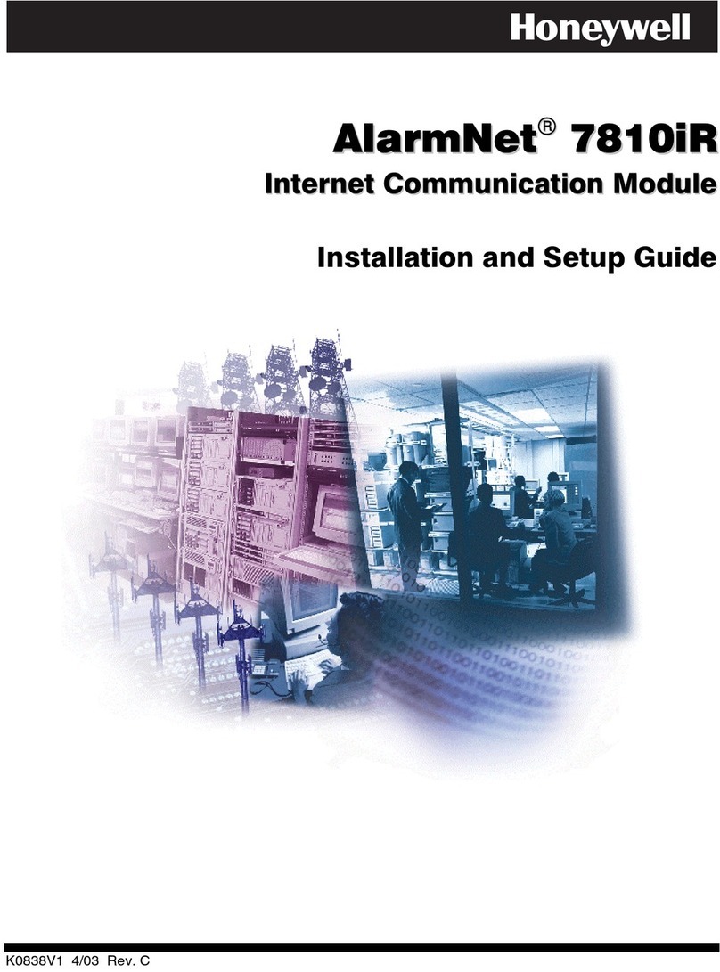 Honeywell AlarmNet 7810iR User manual
