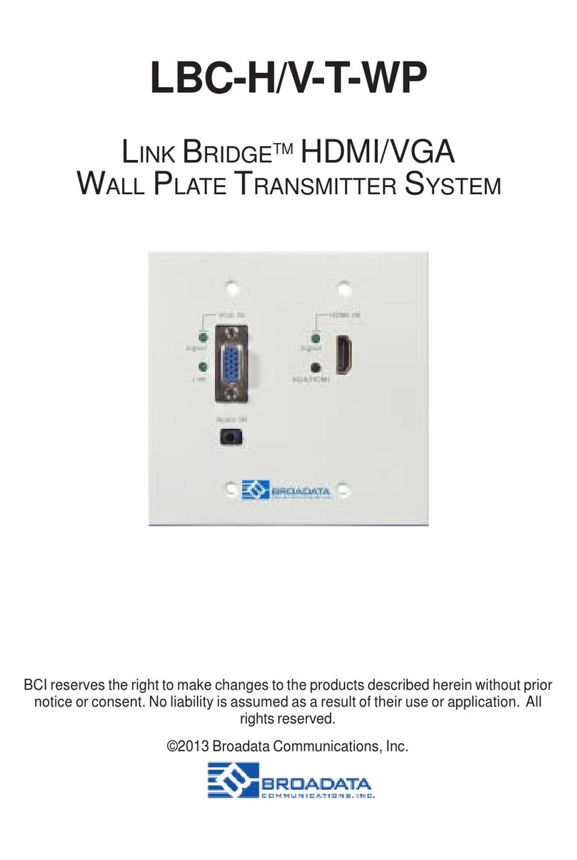 Broadata LBC-H/V-T-WP User manual