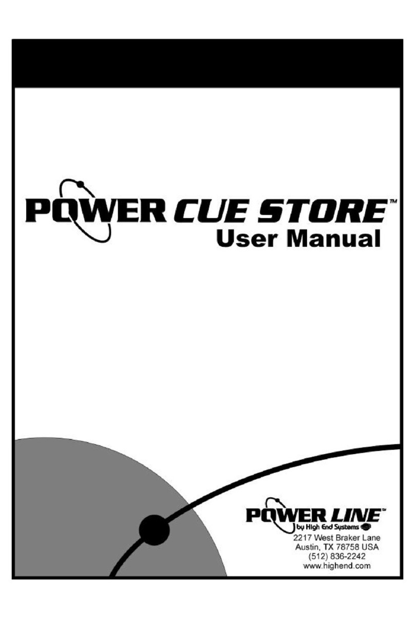 High End Systems Power Cue Store user manual High End Systems Power Cue Store user manual