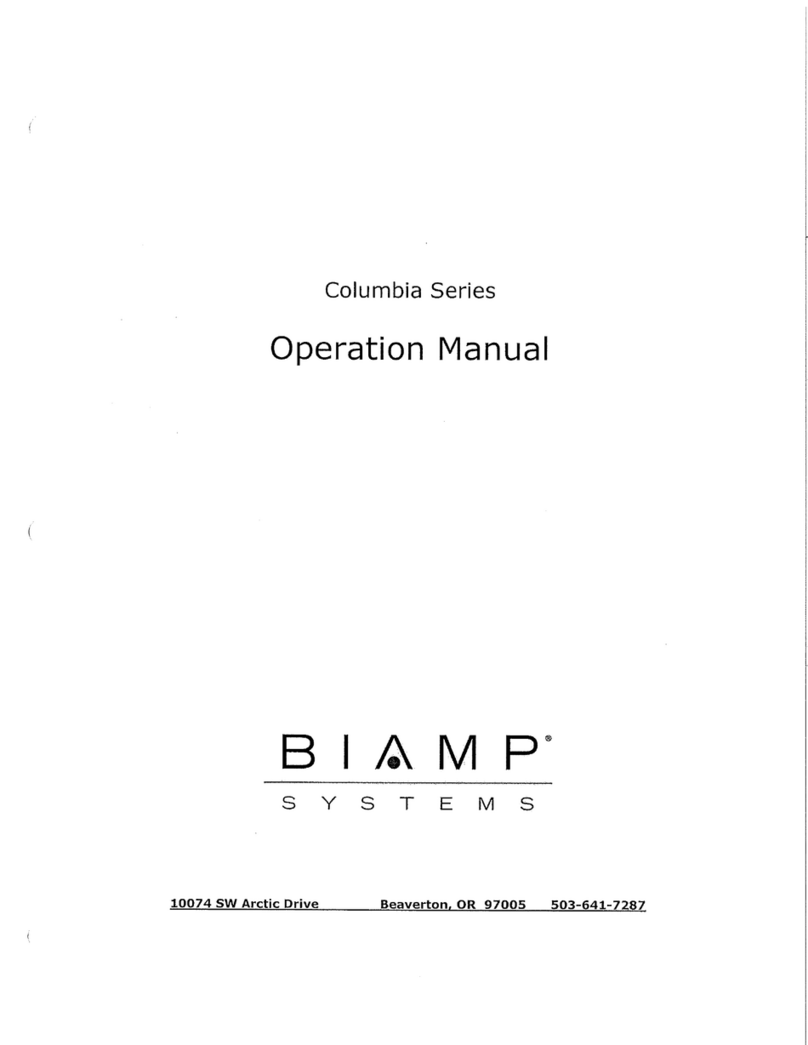 Biamp columbia 32+/488 Operation manual