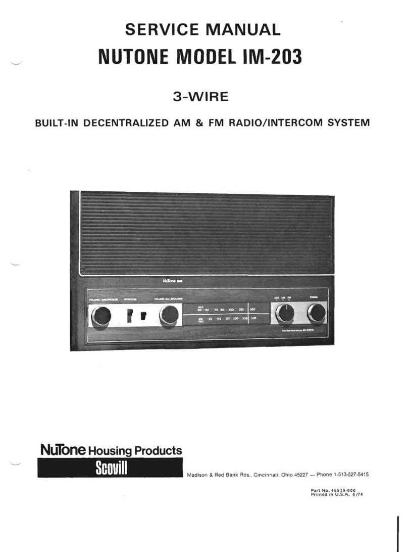 NuTone IM-203 Service manual