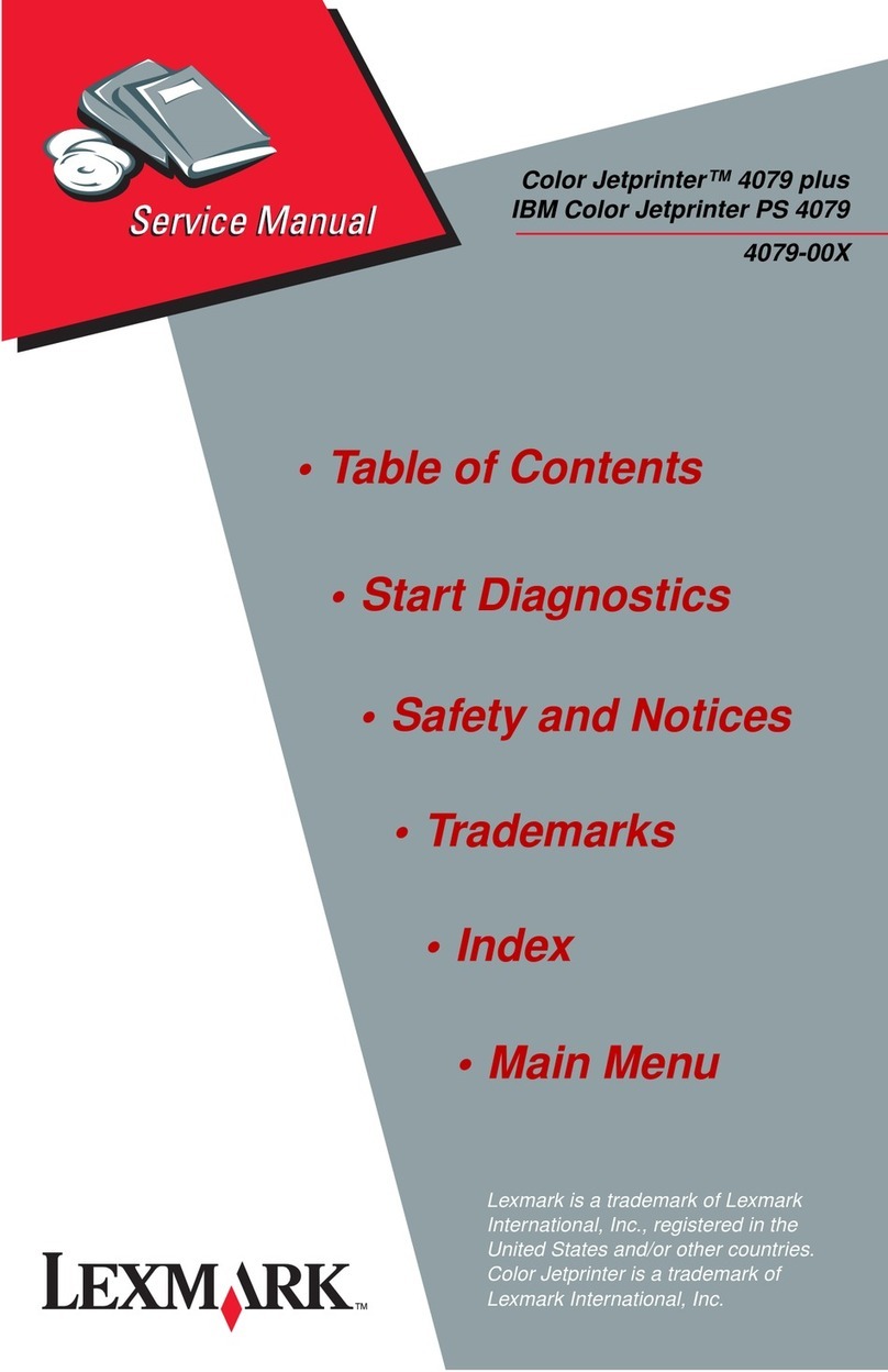 Lexmark Jetprinter 4079-00 series User manual