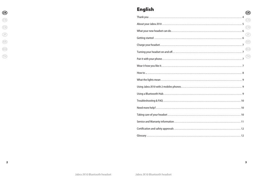Jabra JX10 - MANUAL 2 User manual