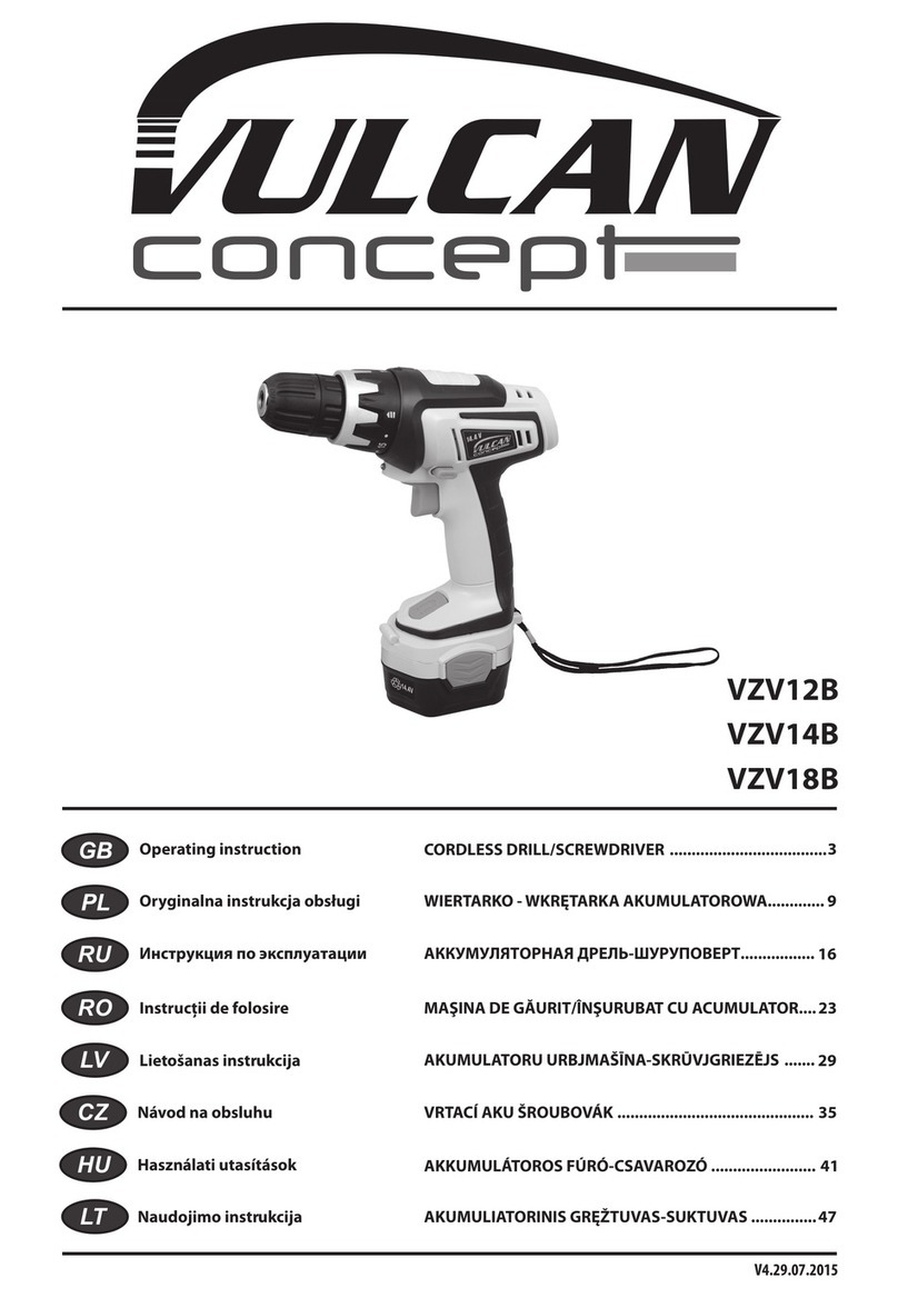 Vulcan Concept VZV12B Operating	 instruction