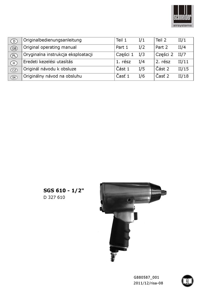 Schneider Airsystems SGS 610 Installation instructions
