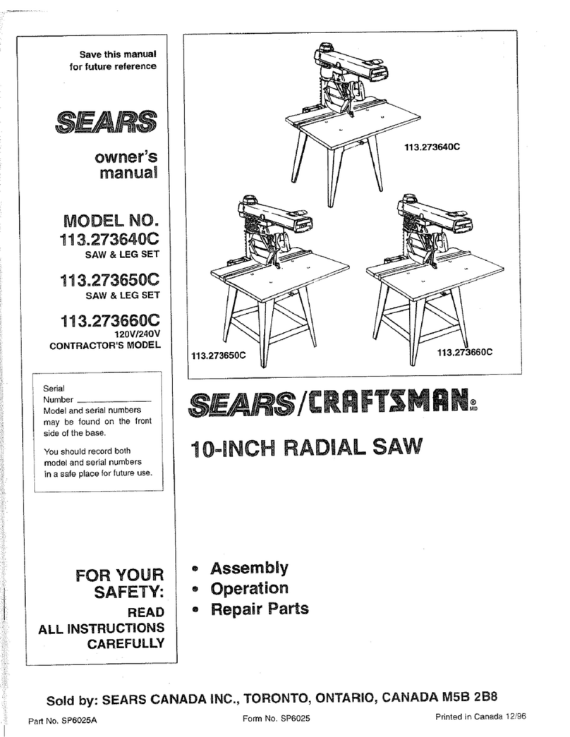 Sears 113.273640C owner's manual