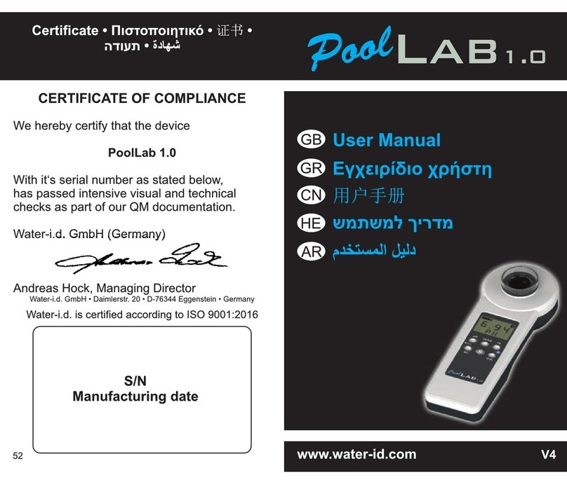 Water-id PoolLab 1.0 user manual