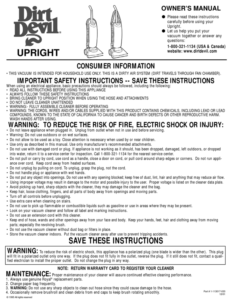 Dirt Devil Featherlite User manual