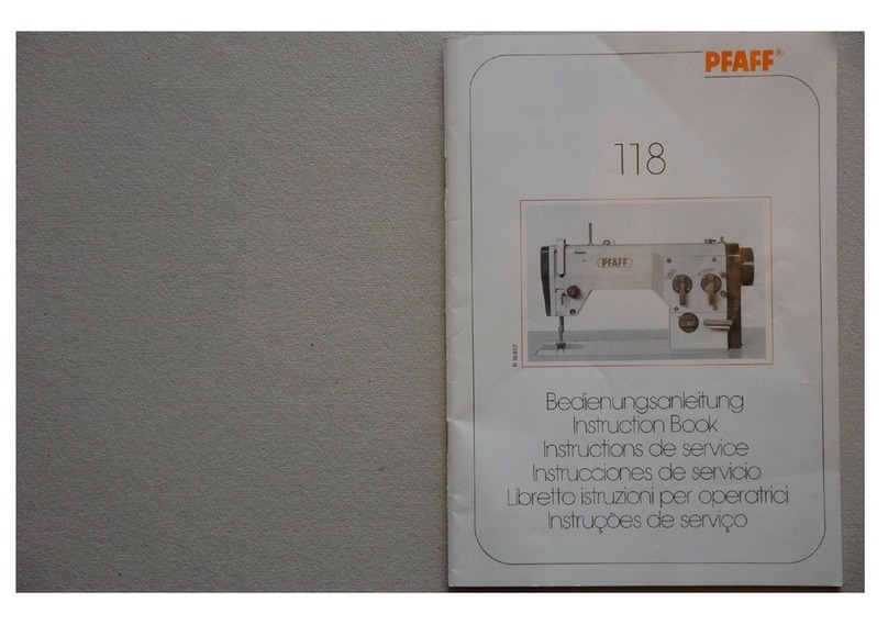 Pfaff 118 User manual