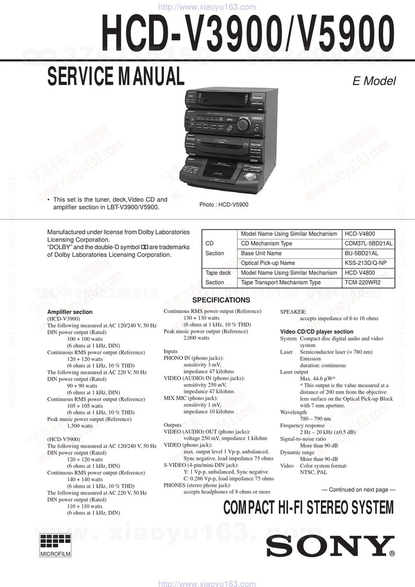 Sony HCD-V3900 User manual