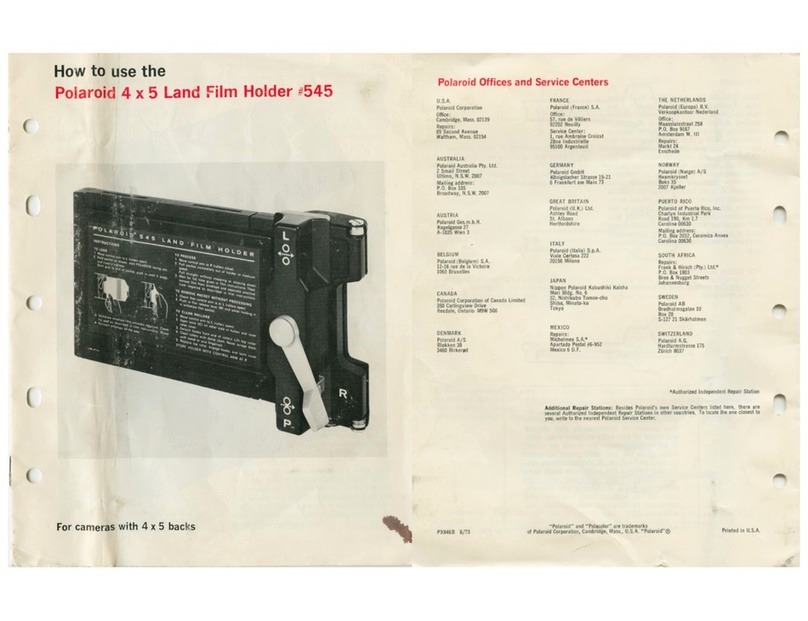 Polaroid 545 Operating instructions