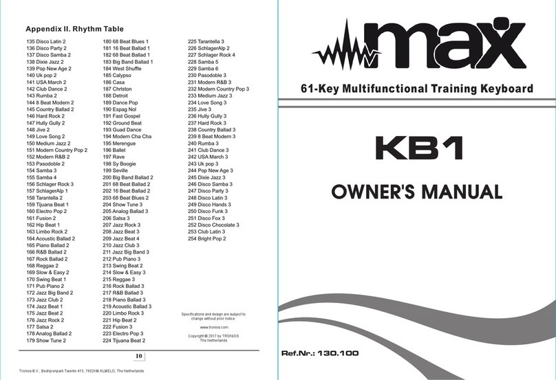 Max KB1 owner's manual
