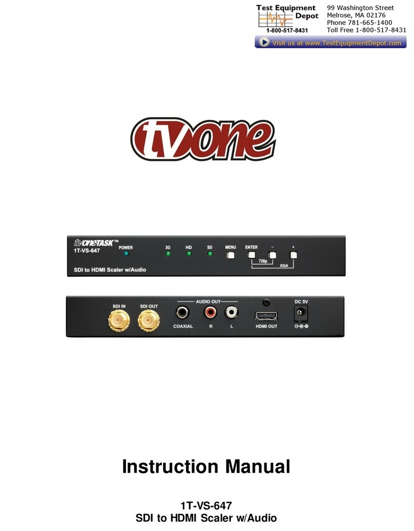 TV One 1T-VS-647 User manual TV One 1T-VS-647 User manual