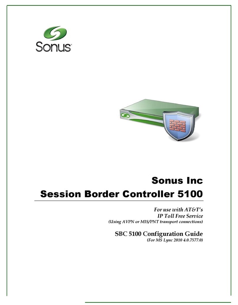 Sonus 5100 Configuration guide