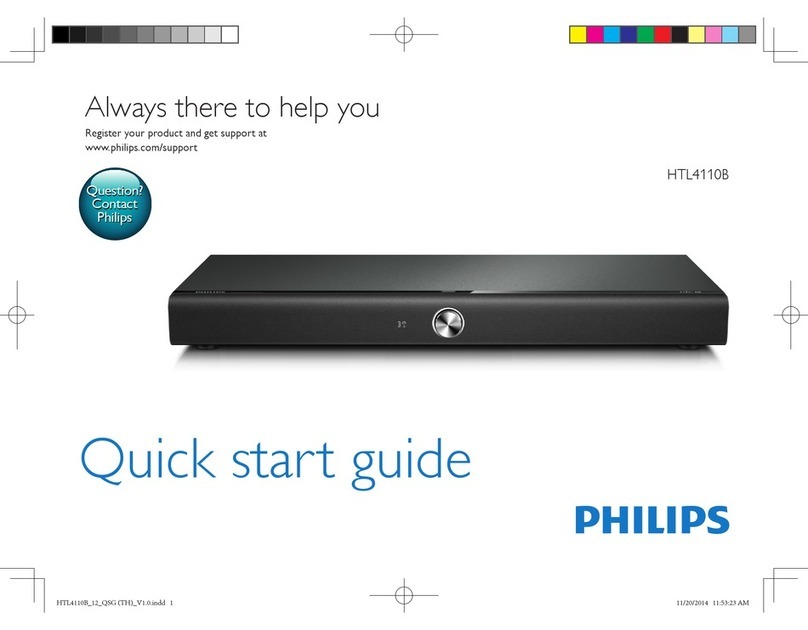 Philips HTL4110B quick start guide