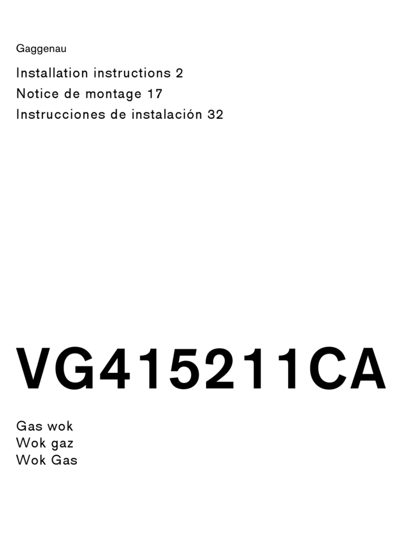 Gaggenau VG415211CA installation instructions