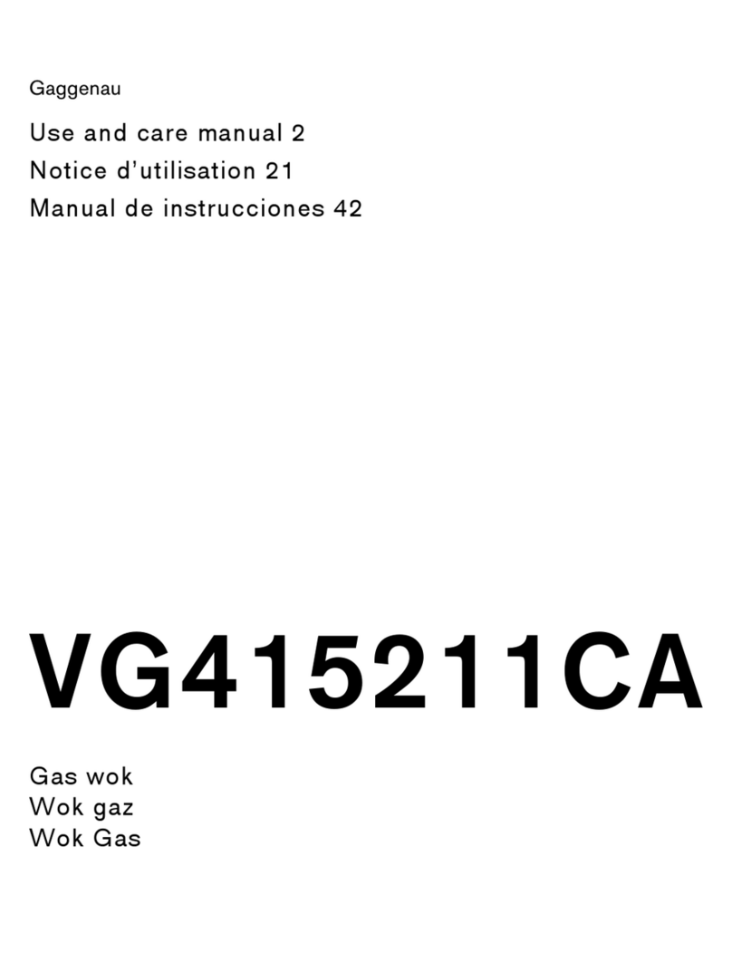 Gaggenau VG415211CA use and care manual