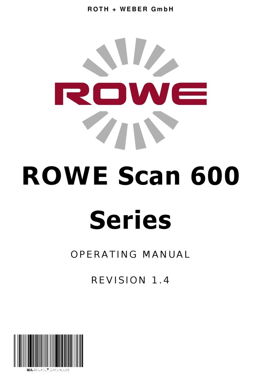 Rowe Scan 600-20 User manual