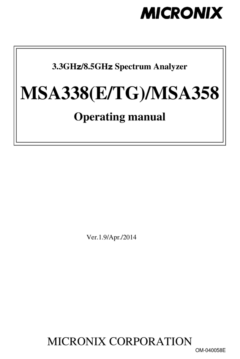 Micronix MSA338 operating manual