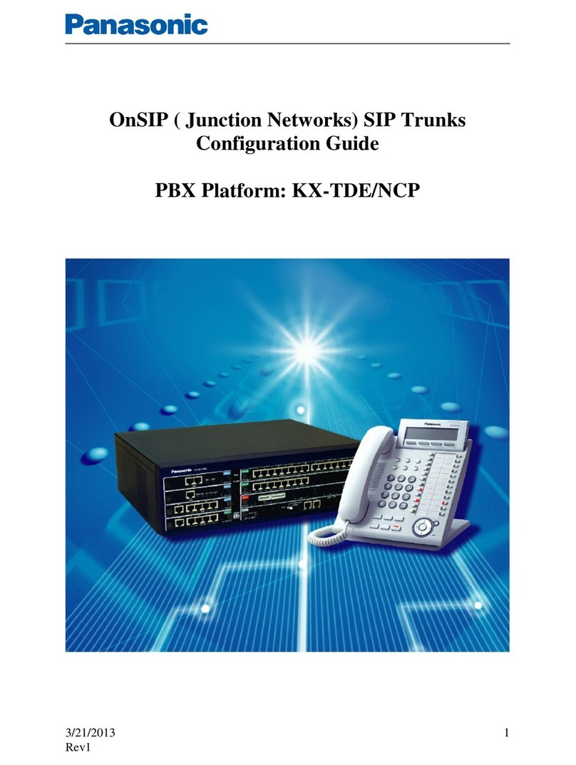 Panasonic KX-TDE100 Configuration guide