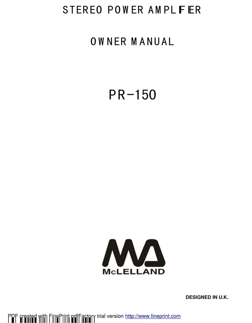 McLelland PR-150 owner's manual