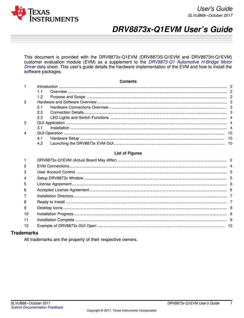 Texas Instruments DRV8873x-Q1EVM User manual