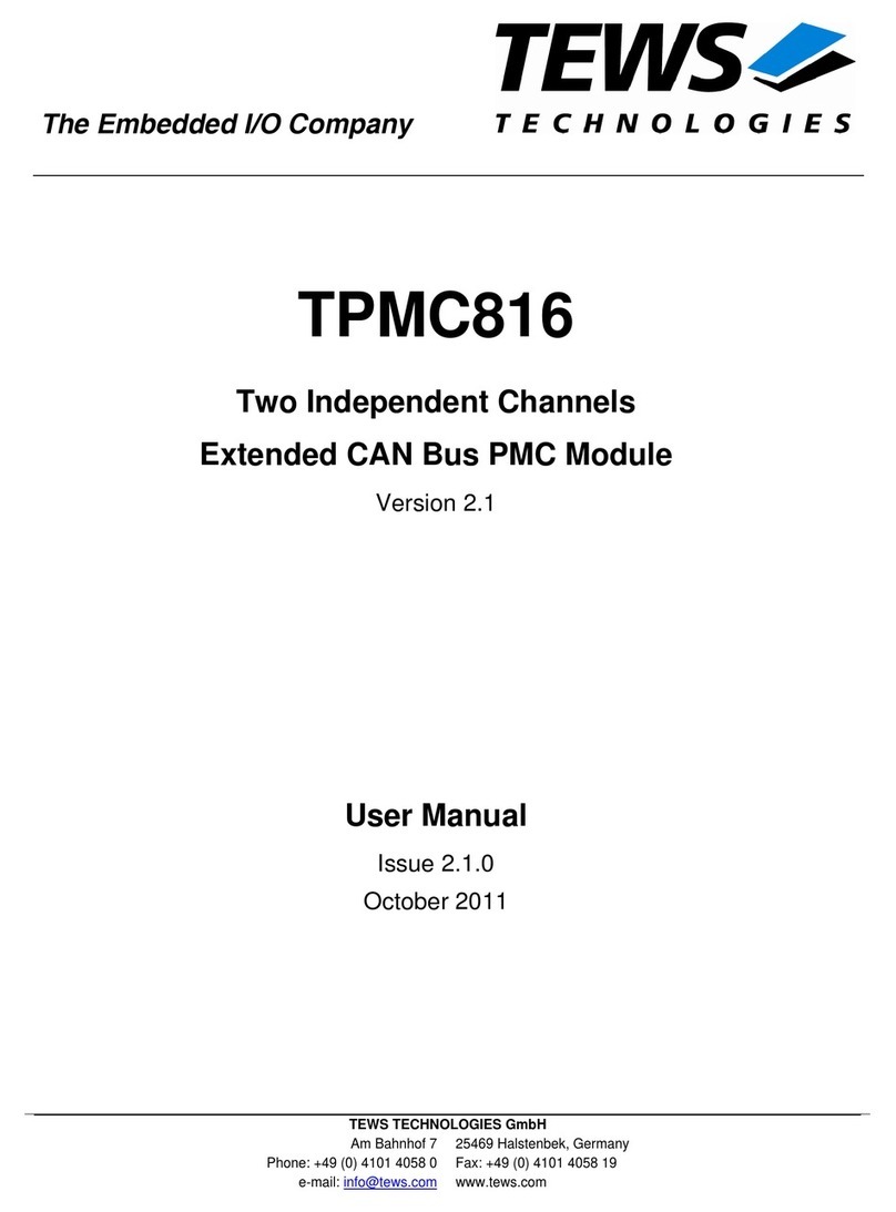Tews Technologies TPMC816 User manual Tews Technologies TPMC816 User manual